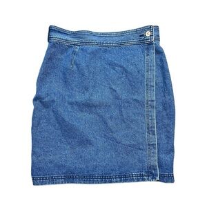 Vintage ARMANI JEANS Denim Wrap Skirt Size 8
